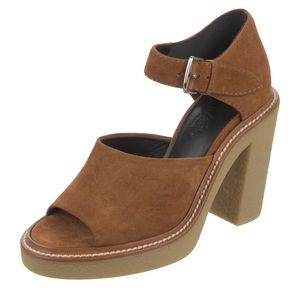 Hermes suede platform sandal 8.5